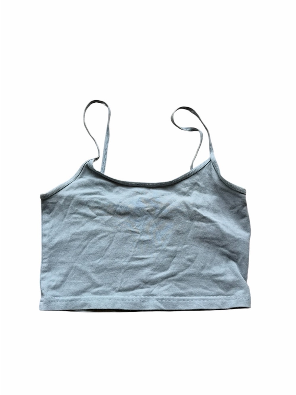 aritzia TNA grey blue cropped cami tank